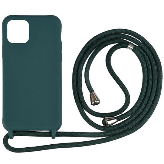 Silicone Cord Case με Κορδόνι Back Cover Για Iphone 14 Pro Max - Πράσινο