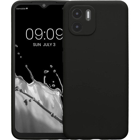 Back Cover Σιλικόνης Black Matte (Redmi A1/A2/2022)