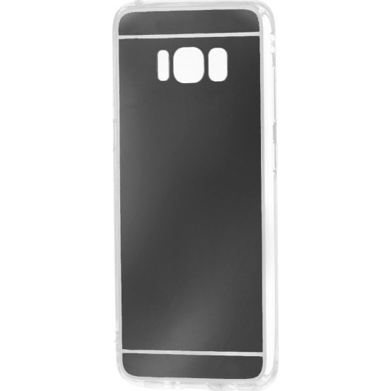 OEM Mirror Back Cover Σιλικόνης Μαύρο (Galaxy S8+)