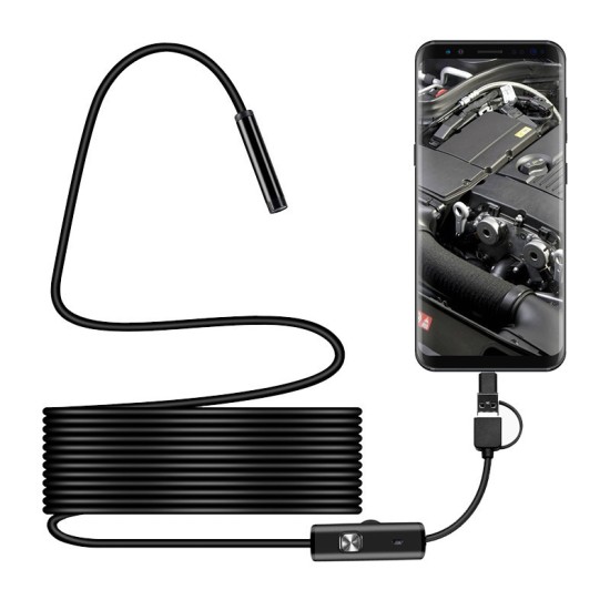 Andowl  IP67 Ενδοσκοπική Κάμερα για Κινητό με Καλώδιο 5m