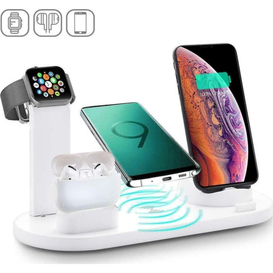 Andowl Ασύρματος Φορτιστής (Qi Pad) Λευκός (Q-L023)