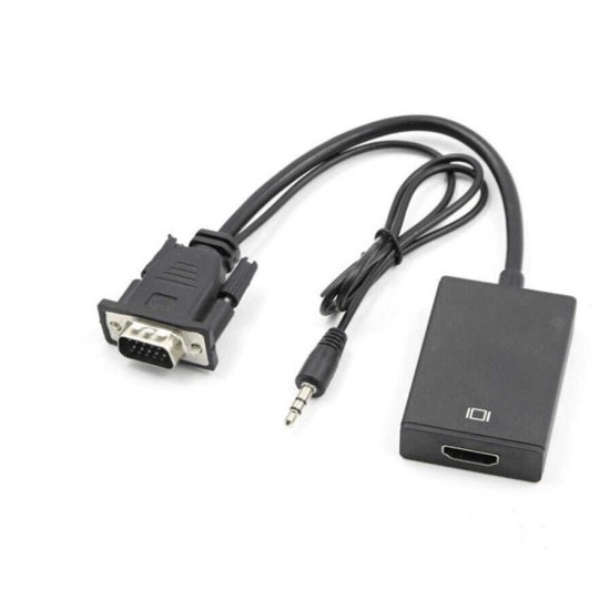 Μετατροπέας 3.5mm / VGA male σε HDMI female (Q-HD09)