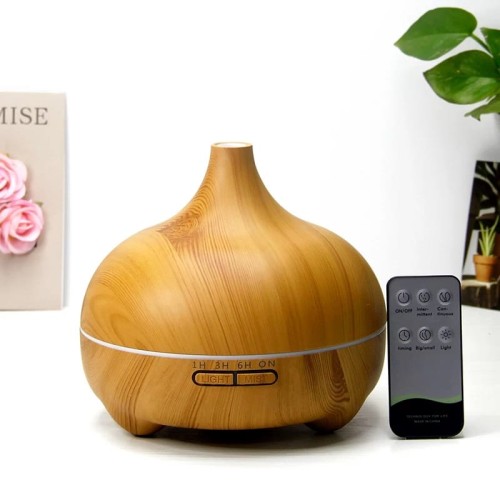 Electric Aroma Diffuser Essential Oil Diffuser Air Humidifier Ultrasonic Remote Control Color LED Lamp Mist Maker Car Home 500ML FT-901