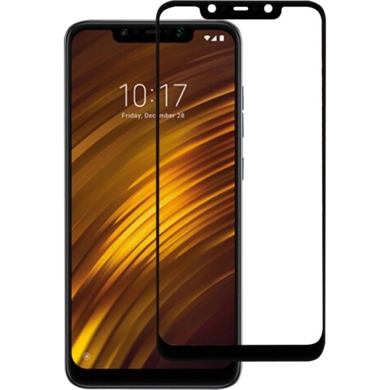 5D Full Glue Full Face Tempered Glass Black (Pocophone F1)