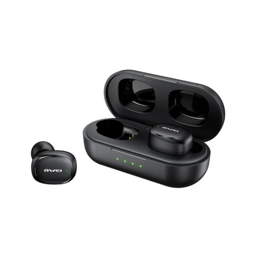 Awei T13 Pro Earbud Bluetooth Handsfree Ακουστικά με Αντοχή στον Ιδρώτα και Θήκη Φόρτισης Μαύρα Awei T13 Pro Earbud Bluetooth Handsfree Ακουστικά με Αντοχή στον Ιδρώτα και Θήκη Φόρτισης Μαύρα