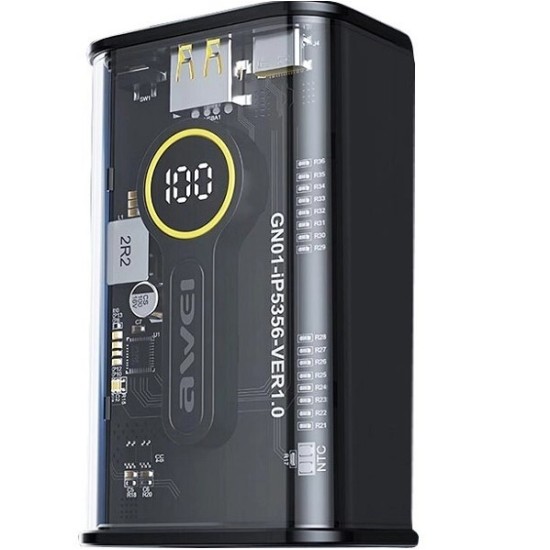 Awei P165K Power Bank 10000mAh 22.5W με Θύρα USB-A και Θύρα USB-C Power Delivery Μαύρο