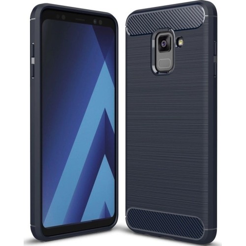 Hurtel Brushed Carbon Μπλε (Galaxy A8 2018)