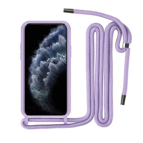Colored Silicone Cord Case με Κορδόνι Back Cover Για Samsung Galaxy A21S - Μωβ Colored Silicone Cord Case με Κορδόνι Back Cover Για Samsung Galaxy A21S - Μωβ