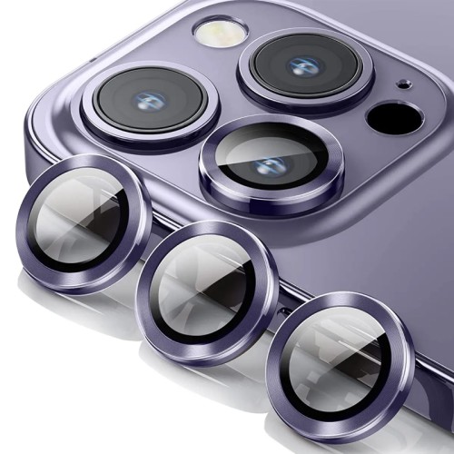 Προστασία Κάμερας Κινητών 3-σε-1 Tempered Glass for iPhone 14 Pro / 14 Pro Max Purple