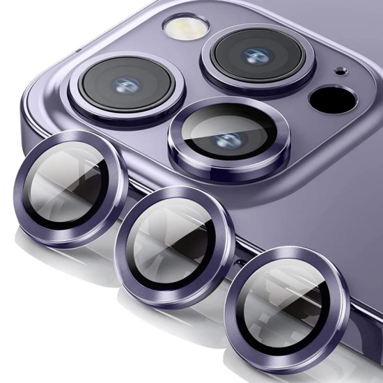 Προστασία Κάμερας Κινητών 3-σε-1 Tempered Glass for iPhone 14 Pro / 14 Pro Max Purple