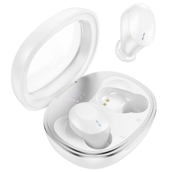 Hoco EQ3 In-ear Bluetooth Handsfree Ακουστικά με Θήκη Φόρτισης Λευκά