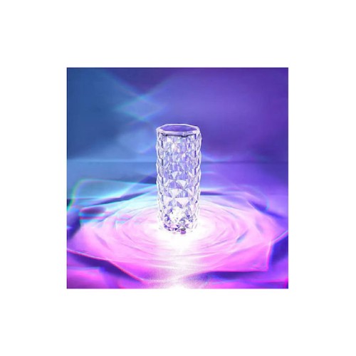 Επιτραπέζιο φωτιστικό Crystal Diamond - RGB LED 16 Χρωμάτων - Αισθητήρα Αφής - Φόρτισης USB με Τηλεχειριστήριο OEM