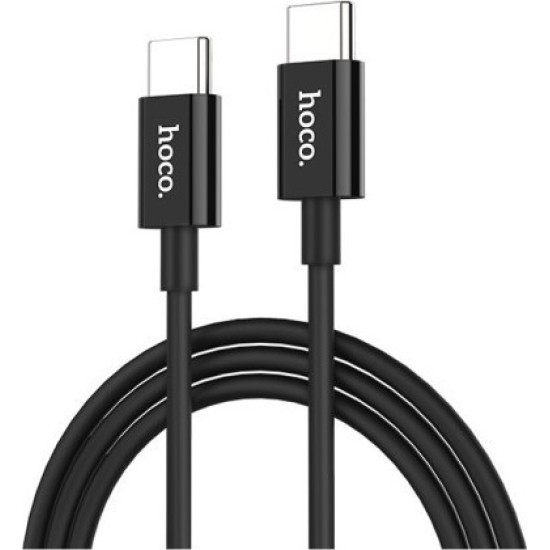 Hoco Regular USB 3.1 Cable USB-C male - USB-C male Μαύρο 1m (X23 Skilled)