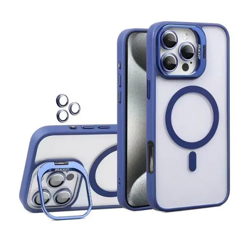 Μπλε Μαγνητική Θήκη για iPhone 14 Pro Max – MagSafe, Βάση Κάμερας + Δώρο Τζαμάκια κάμερας