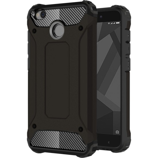 Hurtel Tough Armor Back Cover Συνθετική Μαύρο (Redmi 4x)