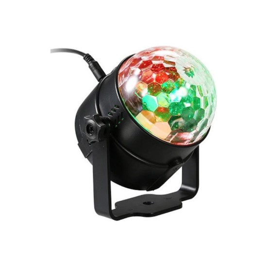 Bailong Mini Magic Ball Διακοσμητικό Φωτιστικό με Φωτισμό RGB Party Light LED σε Μαύρο Χρώμα