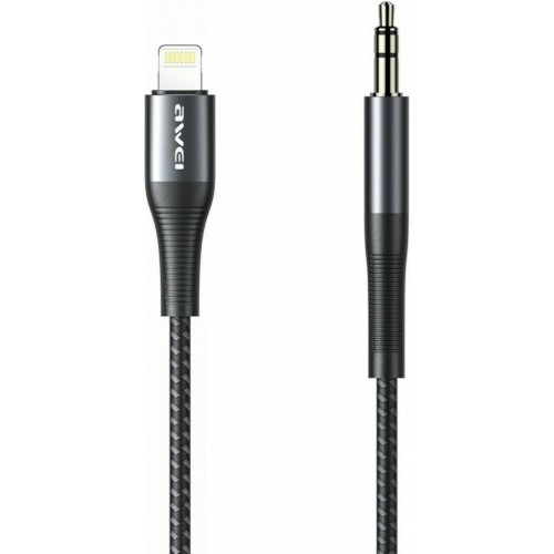 Awei CL-116L 3.5mm to Lightning Cable Μαύρο 1m (AW-CL-116L) Awei CL-116L 3.5mm to Lightning Cable Μαύρο 1m (AW-CL-116L)