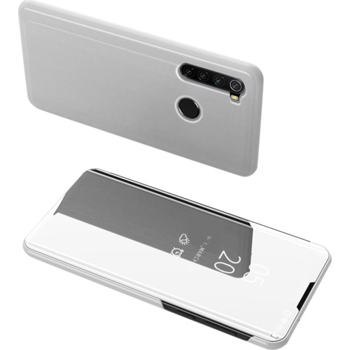 Clear View Book Ασημί (Xiaomi Redmi Note 8)