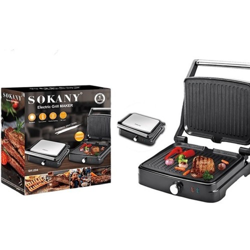 Sokany Επιτραπέζια Ηλεκτρική Ψησταριά 2000W με Καπάκι Sokany Επιτραπέζια Ηλεκτρική Ψησταριά 2000W με Καπάκι