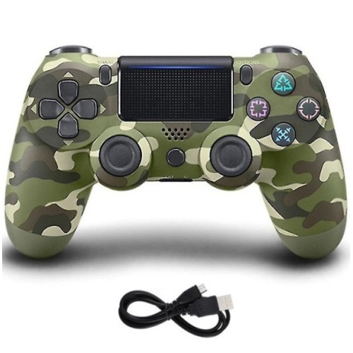 Double Motor Vibration 4 Ασύρματο Gamepad για PS4 Camo Green