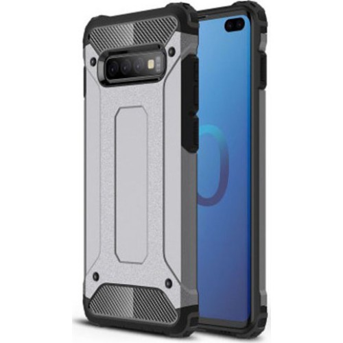 Tough Armor Υβριδική Θήκη Σιλικόνης TPU σε Συνδυαμό με Πλαστικό για Samsung Galaxy S10 - Γκρι Tough Armor Υβριδική Θήκη Σιλικόνης TPU σε Συνδυαμό με Πλαστικό για Samsung Galaxy S10 - Γκρι