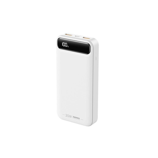 Remax RPP-521 Power Bank 20000mAh 20W με 2 Θύρες USB-A και Θύρα USB-C Power Delivery Λευκό Remax RPP-521 Power Bank 20000mAh 20W με 2 Θύρες USB-A και Θύρα USB-C Power Delivery Λευκό