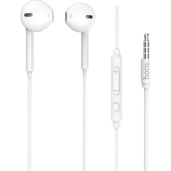 Hoco M55 Earbuds Handsfree με Βύσμα 3.5mm Λευκό