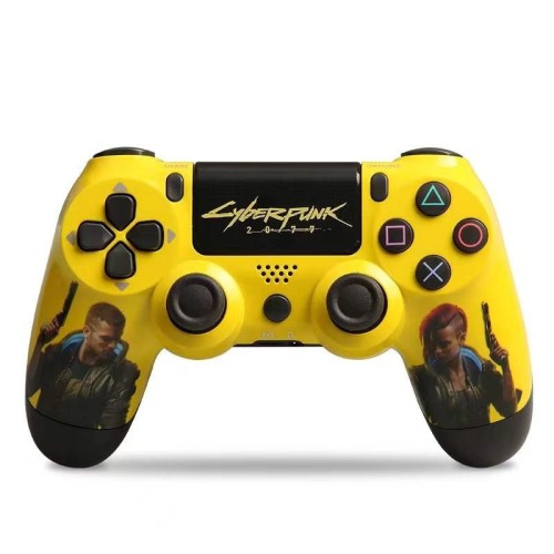 Doubleshock Cyberpunk Ασύρματο Gamepad για PS4 Κίτρινο