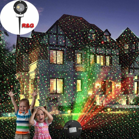 Χριστουγεννιάτικος Προβολέας Laser Ρεύματος IP65 Εξωτερικού Χώρου με Τηλεχειριστήριο