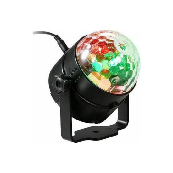 RGB Magic Ball Disco Party Διακοσμητικό Φωτιστικό με Φωτισμό RGB Party Light LED σε Μαύρο Χρώμα