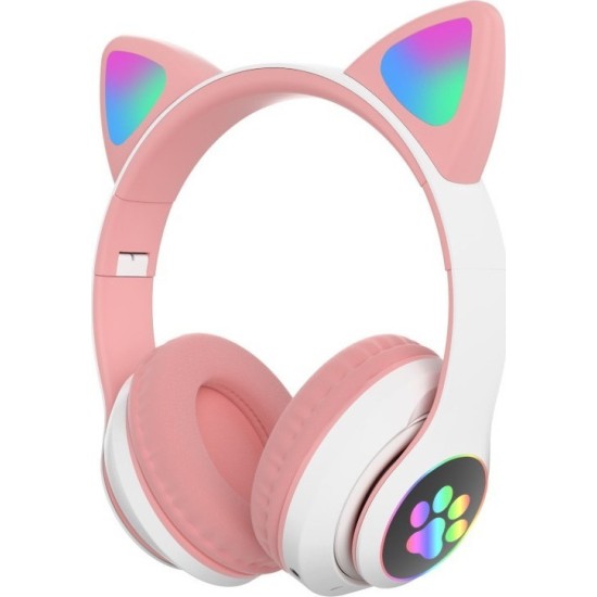 Cat STN28 Ασύρματα/Ενσύρματα Over Ear Ακουστικά Ροζ Cat STN28 Ασύρματα/Ενσύρματα Over Ear Ακουστικά Ροζ