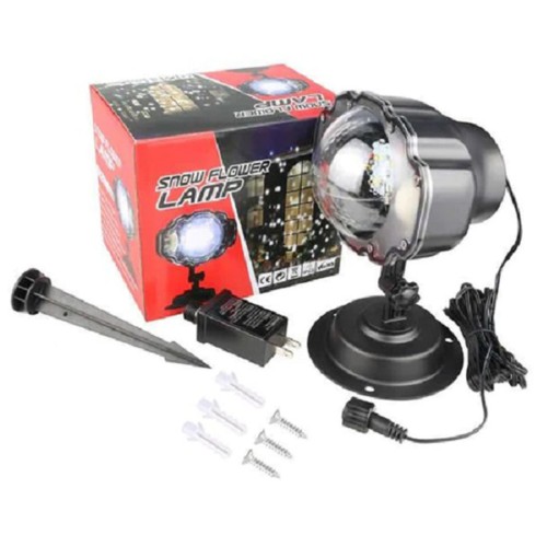 Νυχτερινός Προβολέας – Led Snow Flower Lamp 14x14x12cm ForHome 017667 - For Home Νυχτερινός Προβολέας – Led Snow Flower Lamp 14x14x12cm ForHome 017667 - For Home