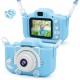 Q1 Kitty Kids Compact Φωτογραφική Μηχανή 12MP με Οθόνη 2" και Ανάλυση Video 4608 x 3456 pixels Μπλε