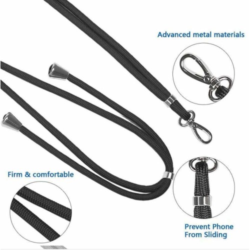 Universal Lanyard Λουράκι Λαιμού για Κινητά Μαύρο Universal Lanyard Λουράκι Λαιμού για Κινητά Μαύρο