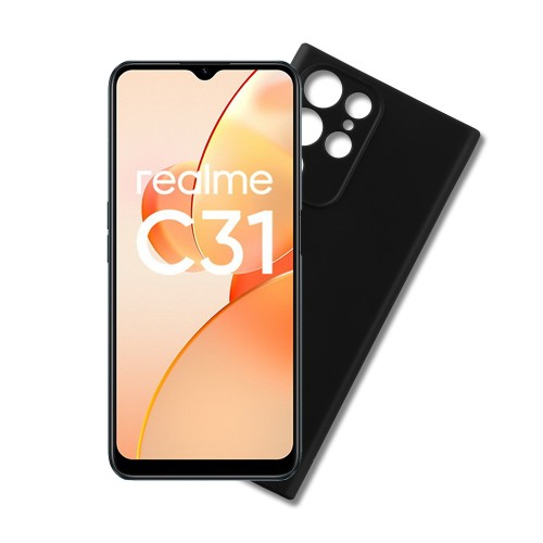 Back Cover Σιλικόνης Μαύρο (Realme C31)