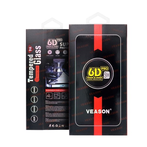 Veason Full Face Tempered Glass Μαύρο (Redmi 13C)