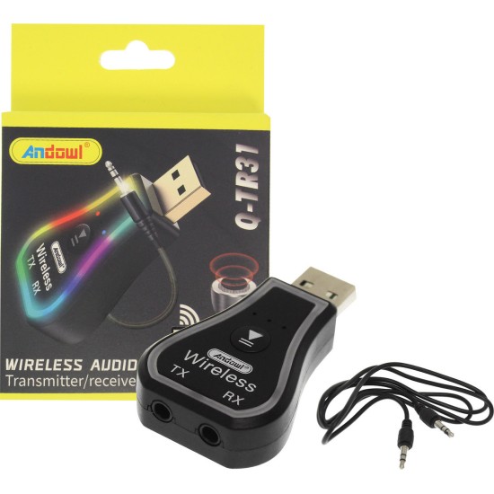 Andowl Q-TR31 Bluetooth 5.0 Receiver με θύρα εξόδου USB