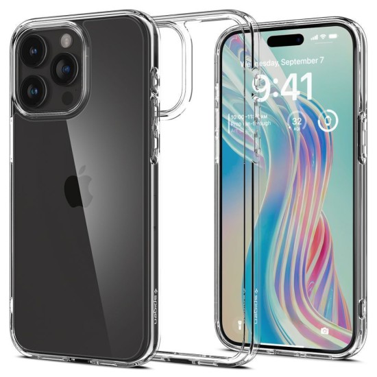 Spigen Ultra Hybrid Back Cover Σιλικόνης / Πλαστικό Crystal Clear (iPhone 16 Pro)