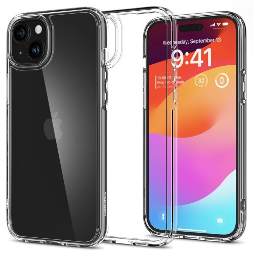 Spigen Ultra Hybrid Back Cover Σιλικόνης / Πλαστικό Ανθεκτική Crystal Clear (iPhone 15)