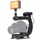 Σταθεροποιητής Κάμερας Χειρός Steadycam U-Grip Σχήματος C με Φωτισμό LED Puluz PKT3013