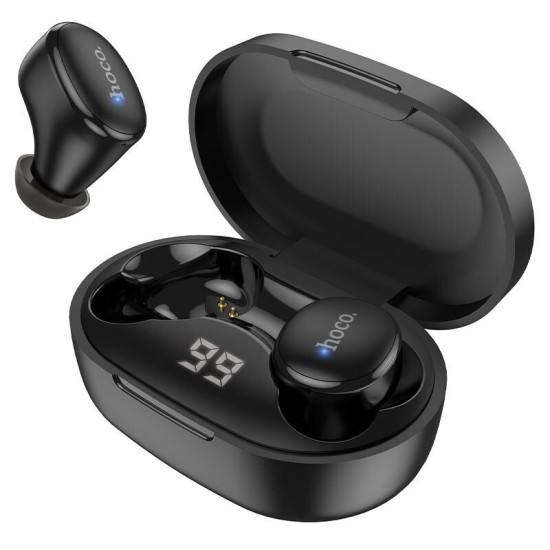 Hoco EW11 In-ear Bluetooth Handsfree Ακουστικά με Θήκη Φόρτισης Μαύρα