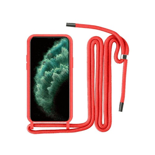 Θήκη Με Κορδόνι  Silicone Για Xiaomi Redmi 9A / 9AT Κόκκινη