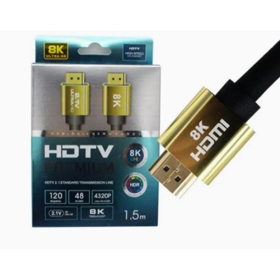 Cable Hdmi 2.1/8k Hdtv Premium 1,5m