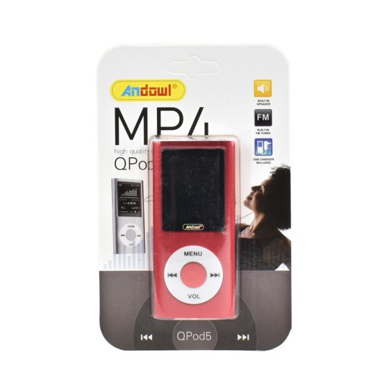 Andowl QPOD5 MP4 Player με Οθόνη 1.8" Κόκκινο