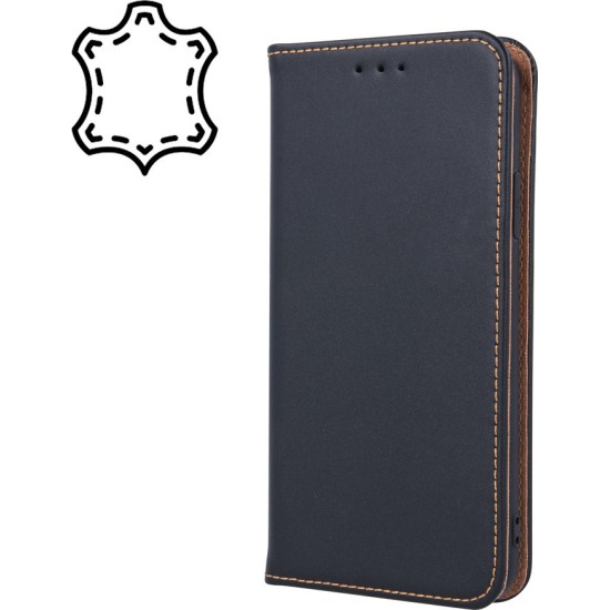 Θήκη Book Case Genuine Leather Smart Pro for Apple iphone 12 Pro Max black