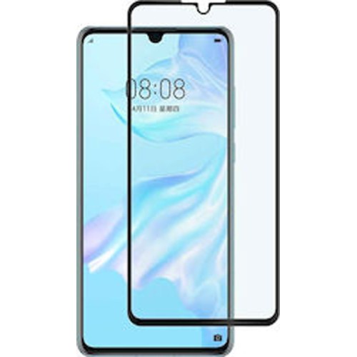 P30 Full Face Tempered Glass Μαύρο (Huawei P30)