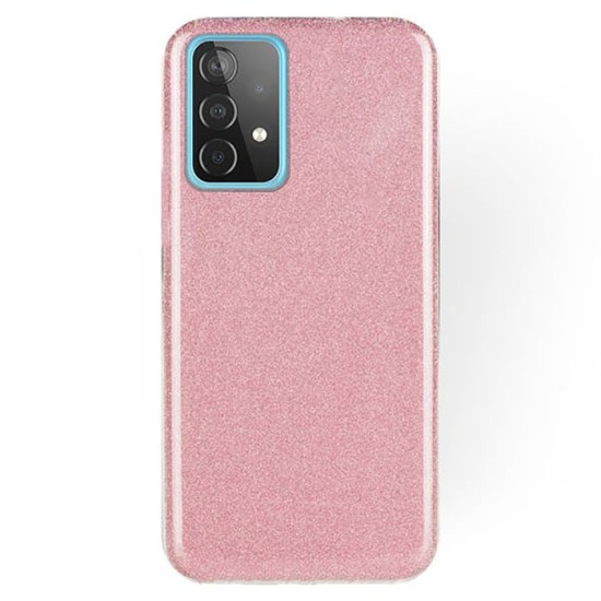 Forcell Shining Back Cover Πλαστικό / Σιλικόνης Ροζ (Galaxy A52)