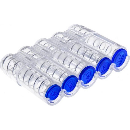 Πλαστική Κερματοθήκη Φορητή με 5 Θέσεις 13x8.3cm G2694