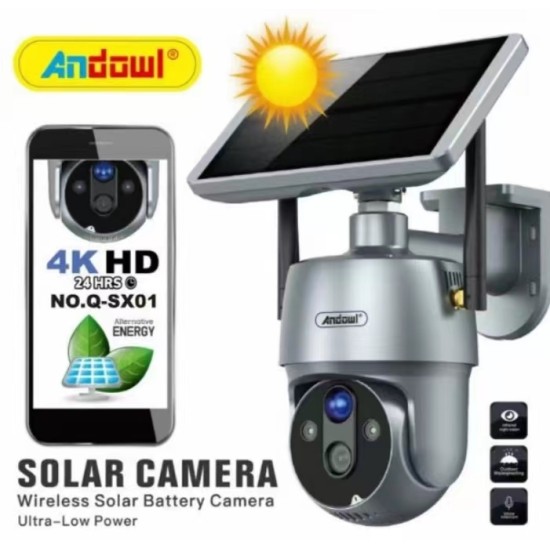 Andowl IP Κάμερα Παρακολούθησης Wi-Fi 1080p Αδιάβροχη Μπαταρίας με Αμφίδρομη Επικοινωνία Ασημί Q-SX01 Andowl IP Κάμερα Παρακολούθησης Wi-Fi 1080p Αδιάβροχη Μπαταρίας με Αμφίδρομη Επικοινωνία Ασημί Q-SX01