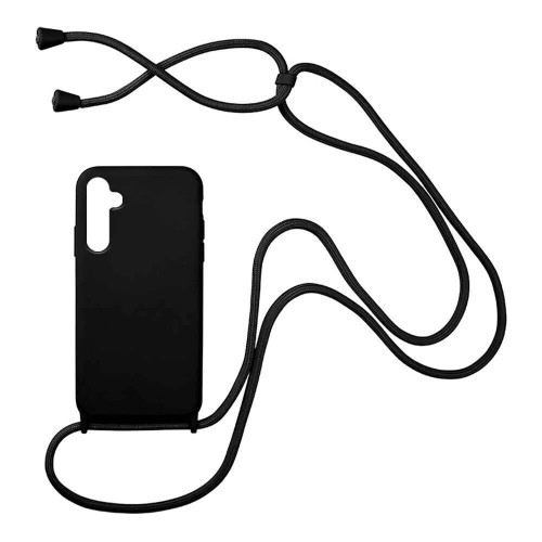 Back Cover Σιλικόνης με Λουράκι Μαύρο (Galaxy A35)